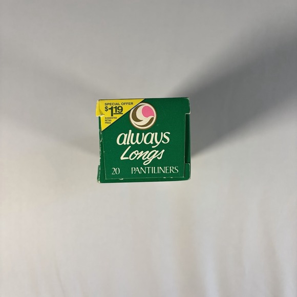 NOS 1990 Always Long Pantyliners 20 Count NIB VTG Feminine Hygiene Retro P&G - Picture 5 of 8